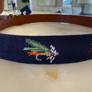 Smathers & Branson Size 40 Hand Embroidered Fly Fishing Belt *NEW WITH TAGS